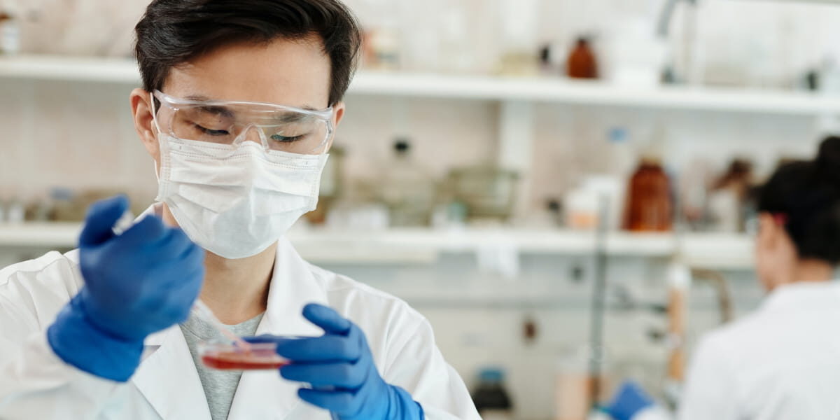 Medicinalindustrien reagensglas